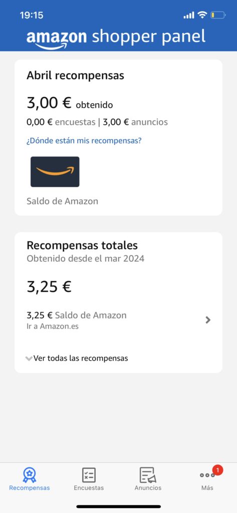 Gana dinero con la app Amazon Shopper panel