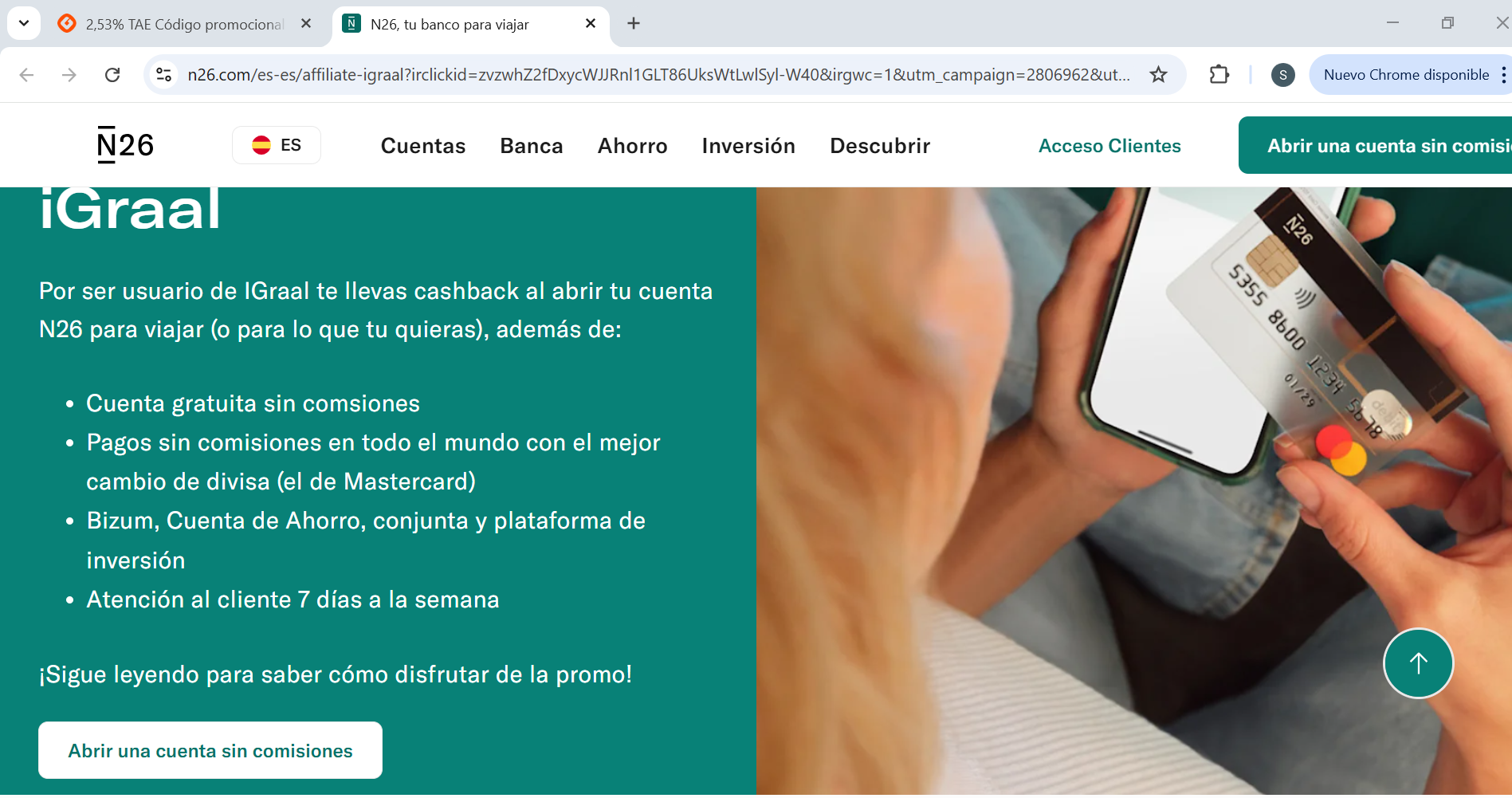 Apertura cuenta N26